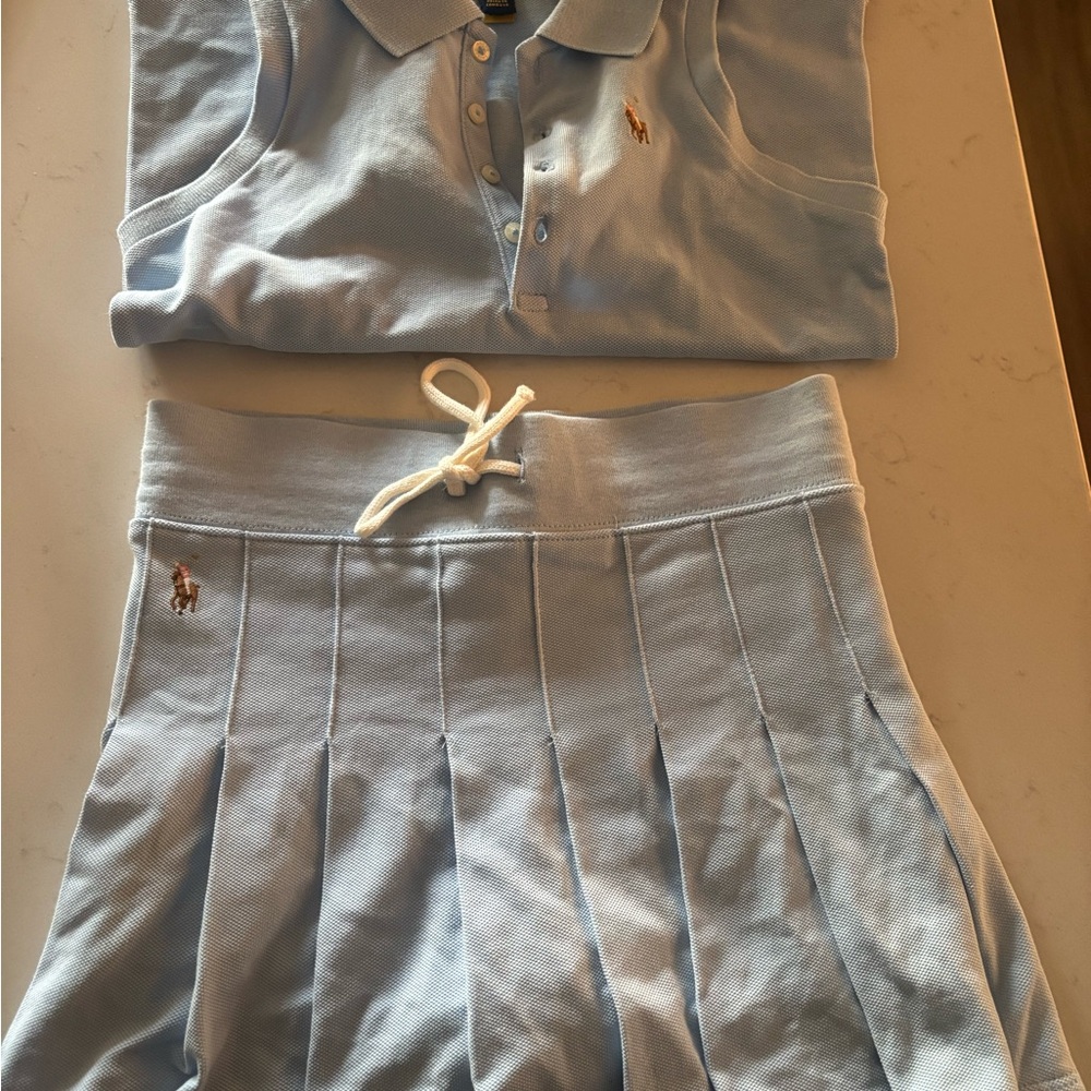 Polo by Ralph Lauren Light Blue Polo Shirt and Skort set